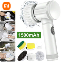 Xiaomi Electric 5 in 1 Powerful Cleaning Brush Spin Scrubber Brush Deep Cleaning with 5 Replaceable Heads For Bathroom Kitchen