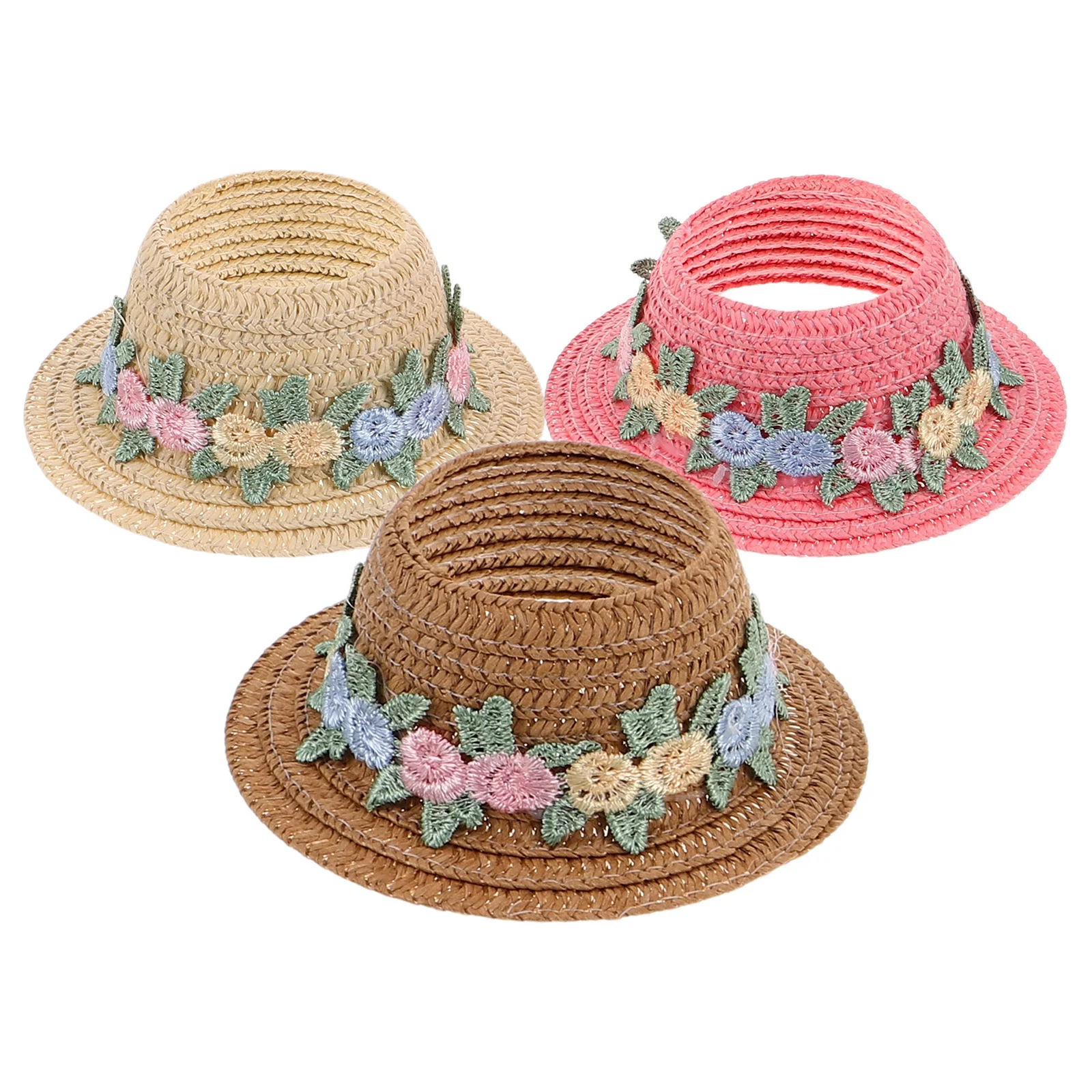 

3Pcs Tiny Hats Snowman Beanies Formal Caps Headwear Accessories for Kids Dollhouse Play Miniature Dollhouse Caps