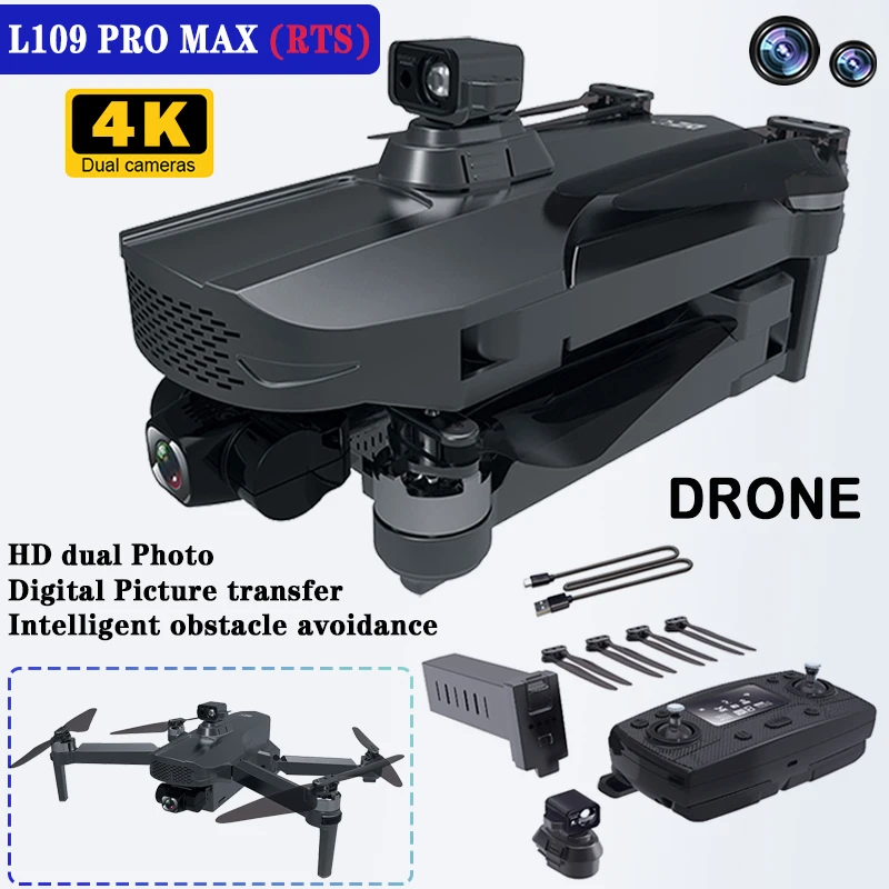 L109 Pro Max GPS 4K Profesional Mini Drone Laser Obstacle Avoidance Camera Dron Foldable Brushless Motor RC Quadcopter toys