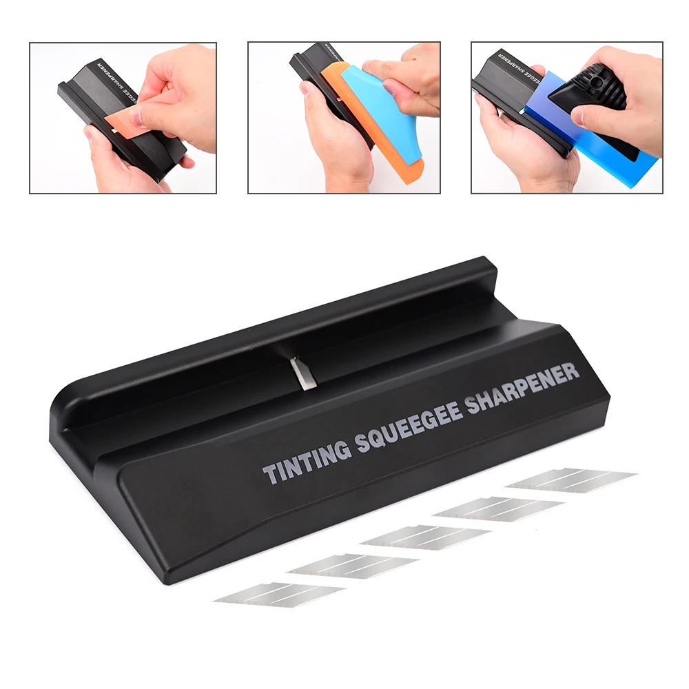 EHDIS Plastic Scraper Edge Trimming Skiving Knife Tool Car Film Tint Squeegee Sharpener Hard Card Tool Skiving Knife Cutter ﻿