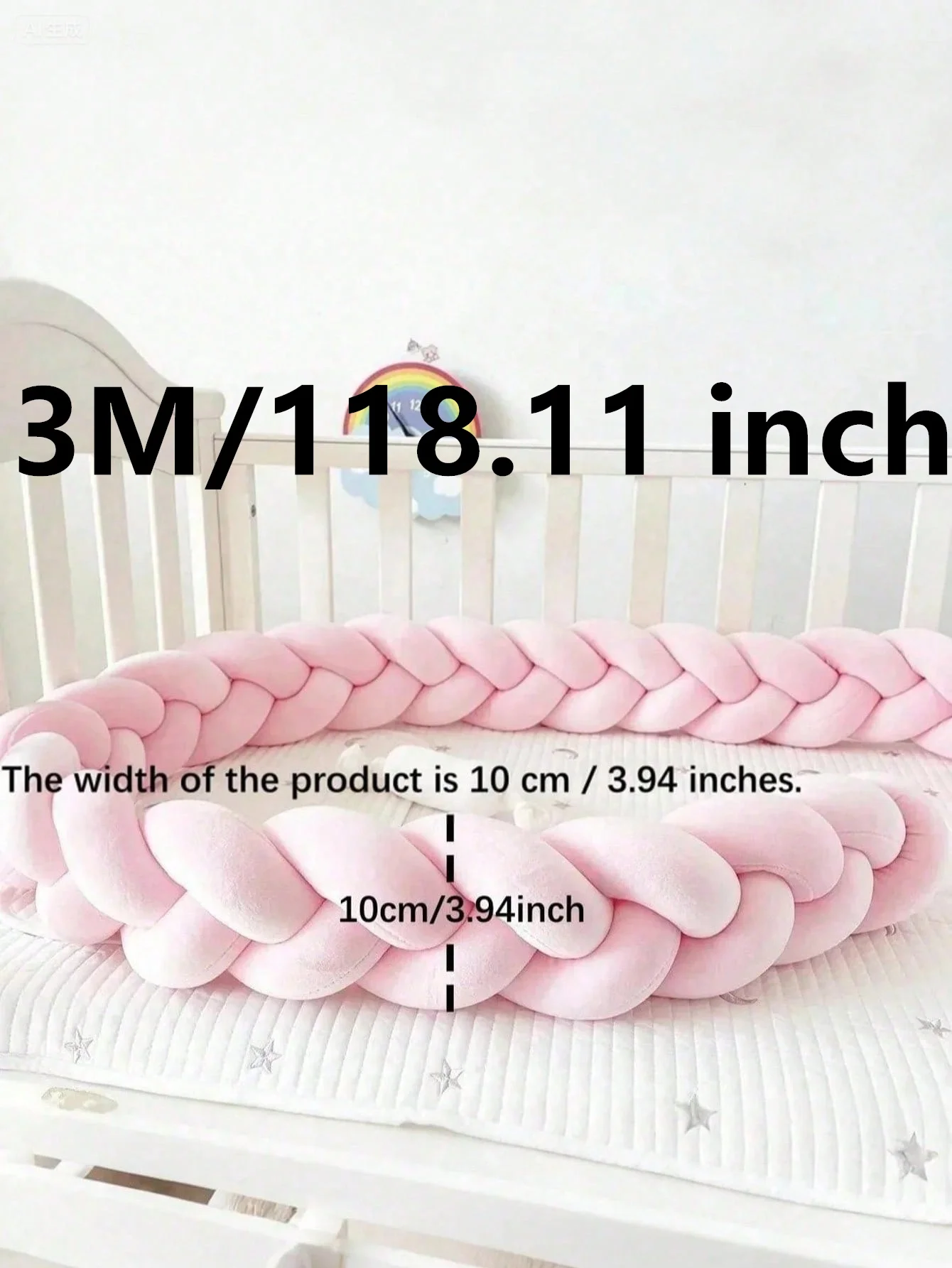 Babybedje Protector Bed Gevlochten Knoop Kussen voor Baby Kids 3 Aanden Peuter Babybed Bumpers In De Wieg Pasgeboren 1 M/2 M/3 M/4 M