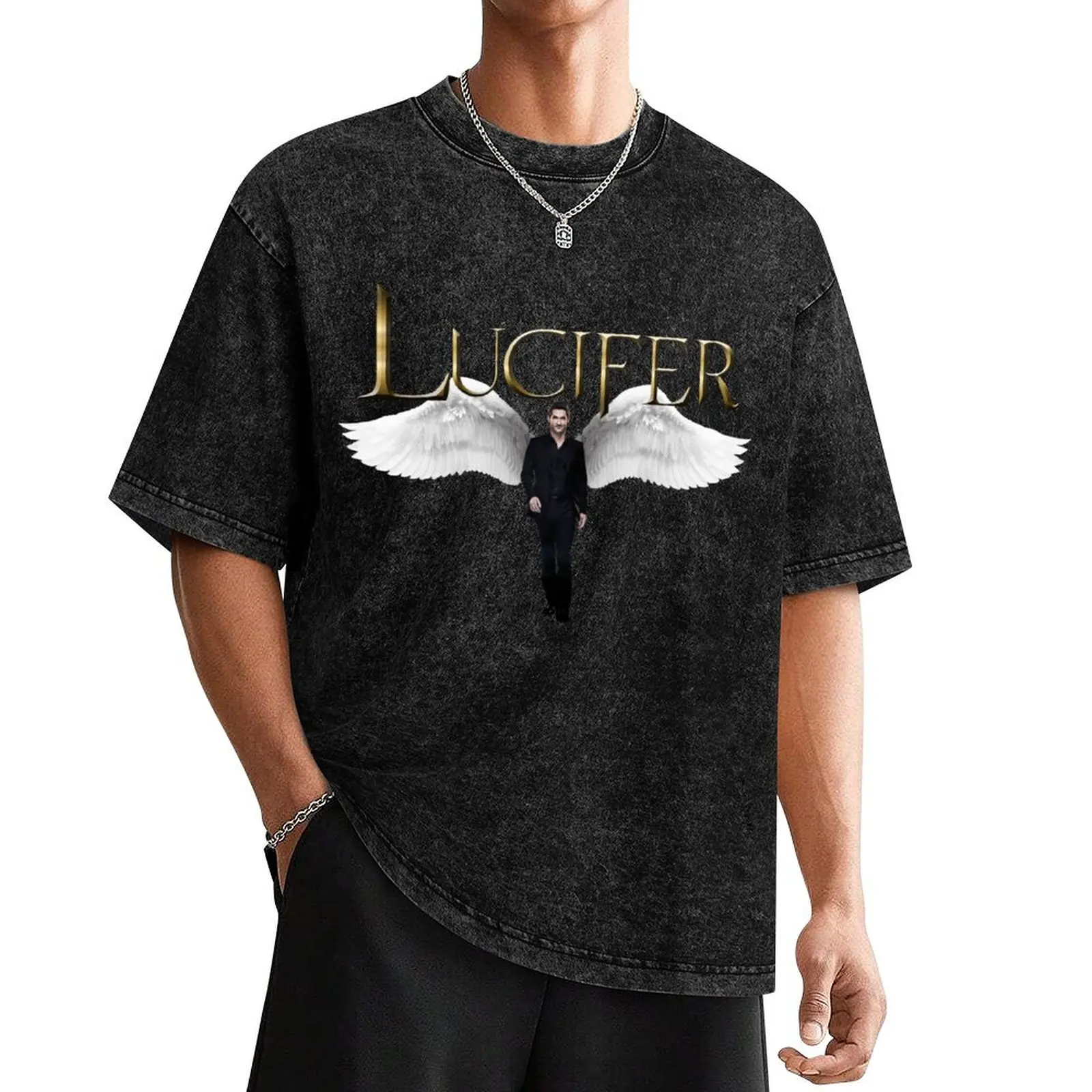 

Lucifer Morningstar T-Shirt man clothes summer top vintage t shirt men