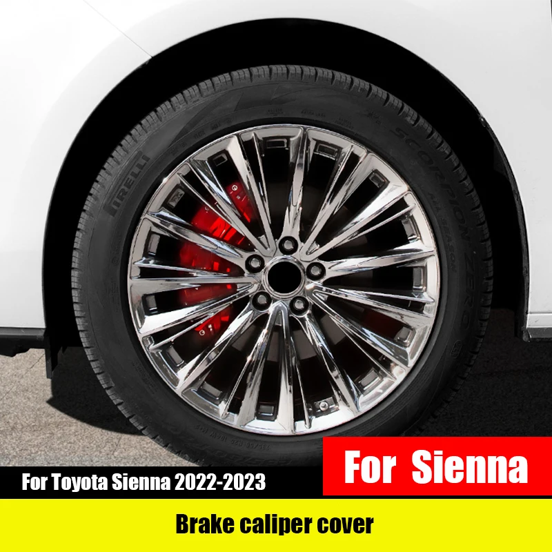 For Toyota Sienna 2022-2023 Red caliper cover modified with decorative special parts, interior decoration