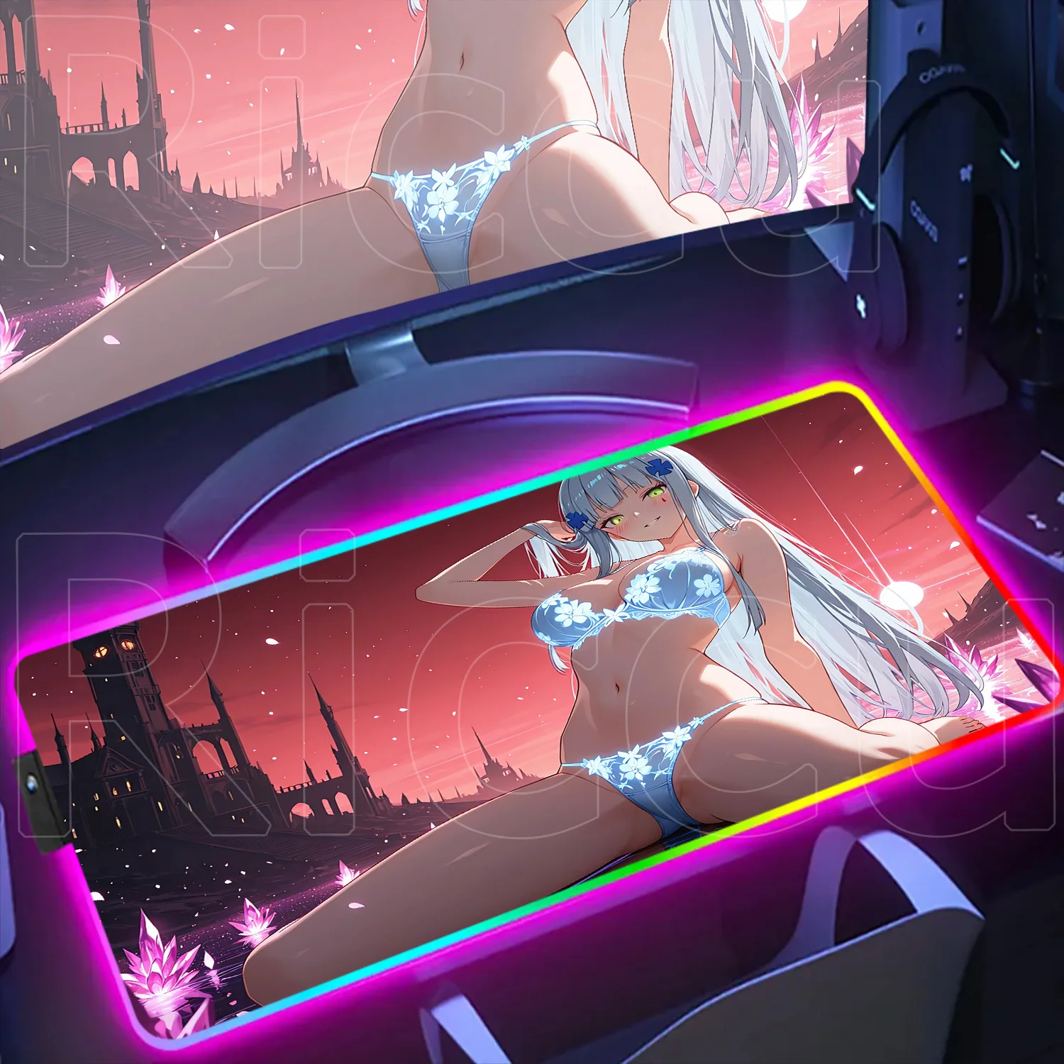 

HD PrintingGirls Frontline Rubber Mousepad 900x400mm XXL Large Gaming RGB Mouse Pad Anime Sexy HK 416 Computer Keyboard Desk Pad