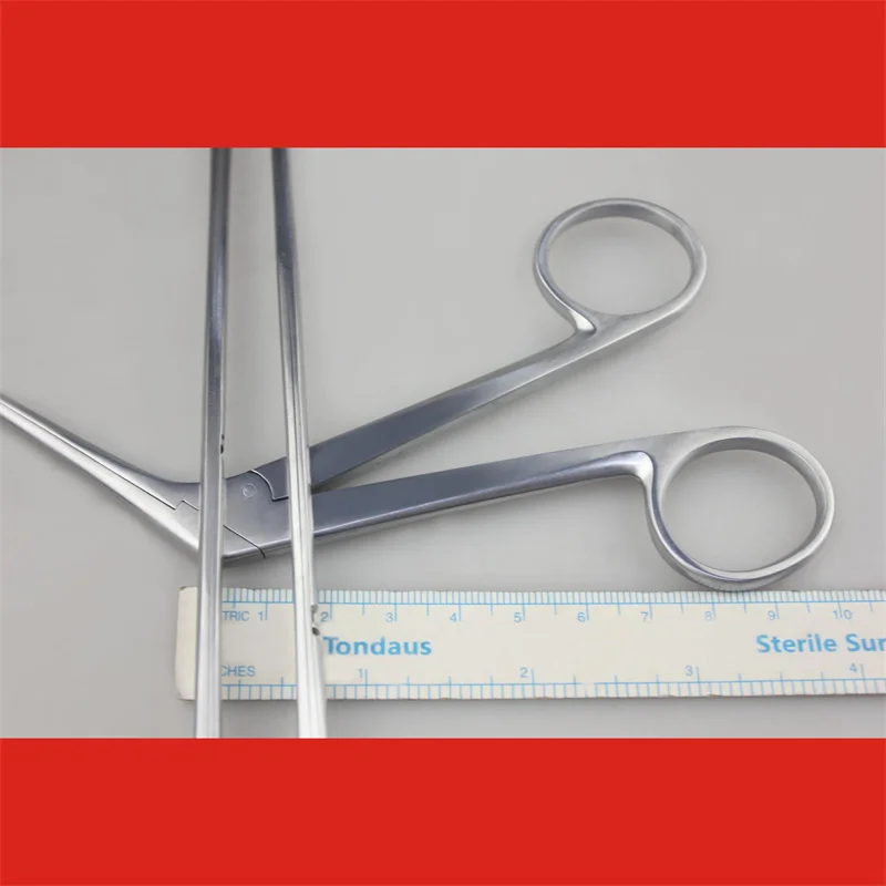 JZ medical throat forceps thick rod micro-throat forceps embrace the mouth wheat grain bite and cut with hook waist ENT instrume