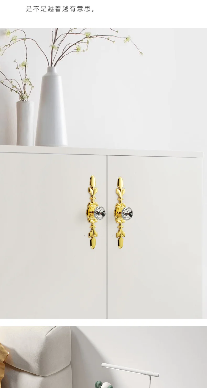 YUTOKO Luxus-Diamant-Kristallgriffe Schuhkarton-Schrankgriffe Schranktür-Schubladenknöpfe Kleiderschrank-Ziehgriffe Möbelgriff – Detail 4