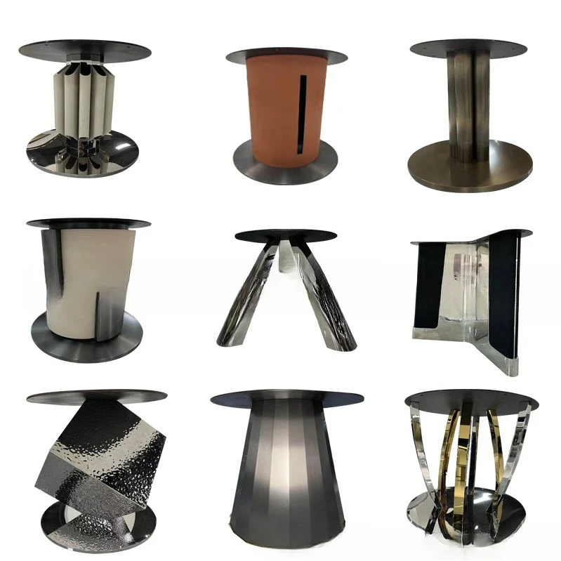 High-end stainless steel base luxury stone metal new table foot bracket