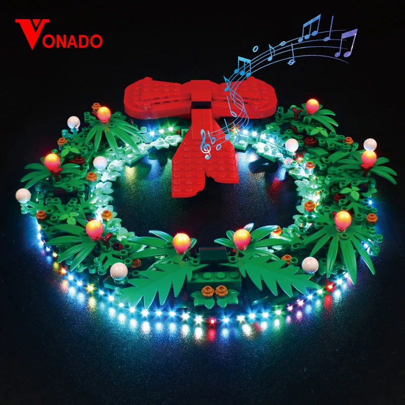 

Vonado LED Light Kit For 40426 Christmas Wreath Building Blocks Set (NOT Include the Model) Bricks DIY Toys For Children