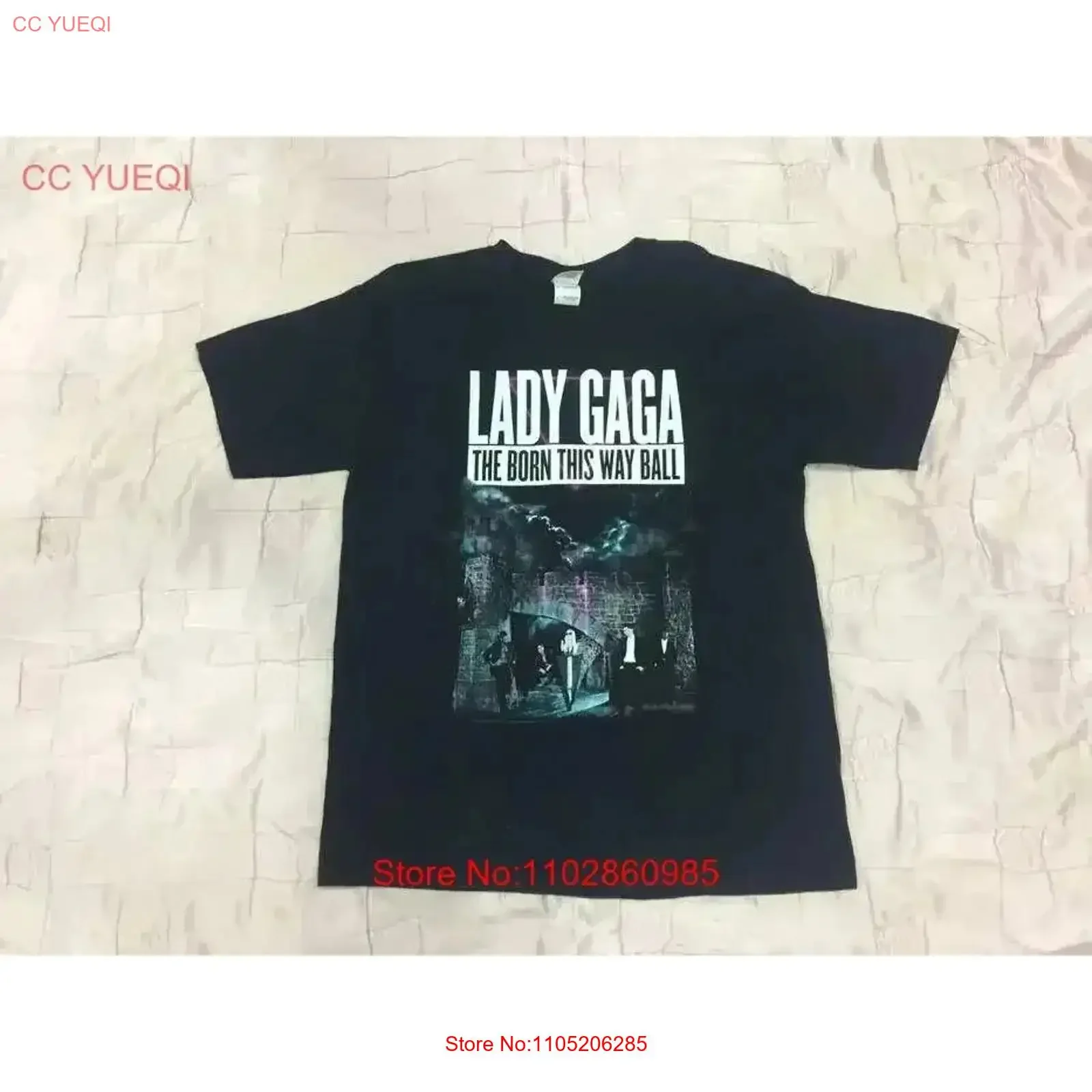 Vintage Lady Gaga The Bone This Way Ball Tour Cotton S 4XL T Shirt M328 Washed Breathable Stylish Comfortable Casual vintage