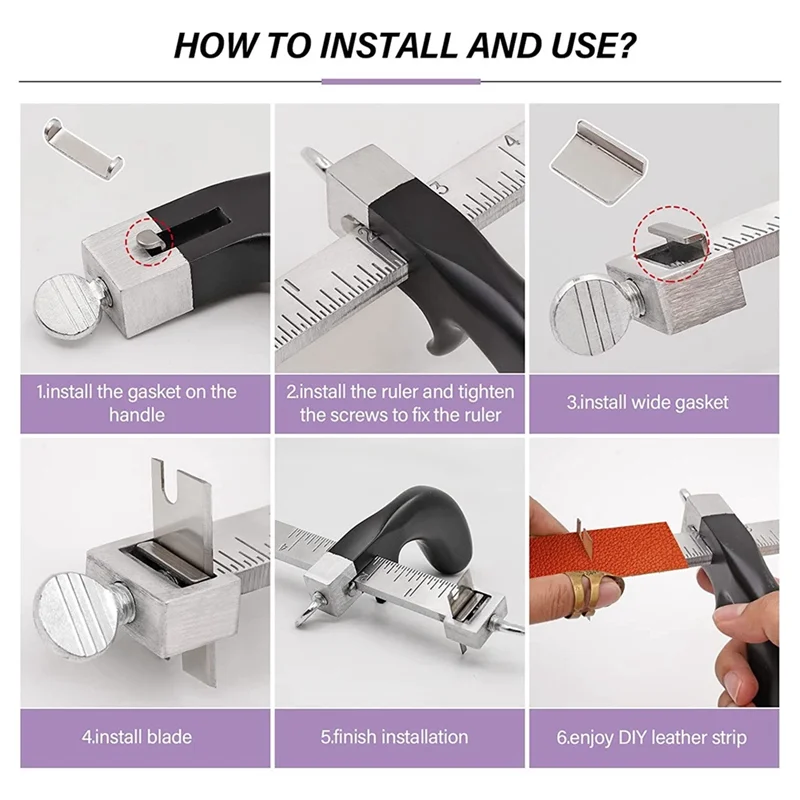 ABYS-Professional Sharp Leather Strap String Belt Cutter Adjustable DIY Hand Cutting Tool Craft Leather Tools