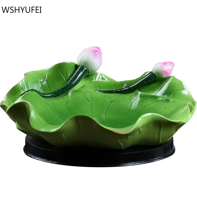 Buddha Hall Ceramics Lotus Leaf The Fruit Plate Ornaments Living Room Coffee Table Snack Plate Bogu Frame Home Decor Supplies