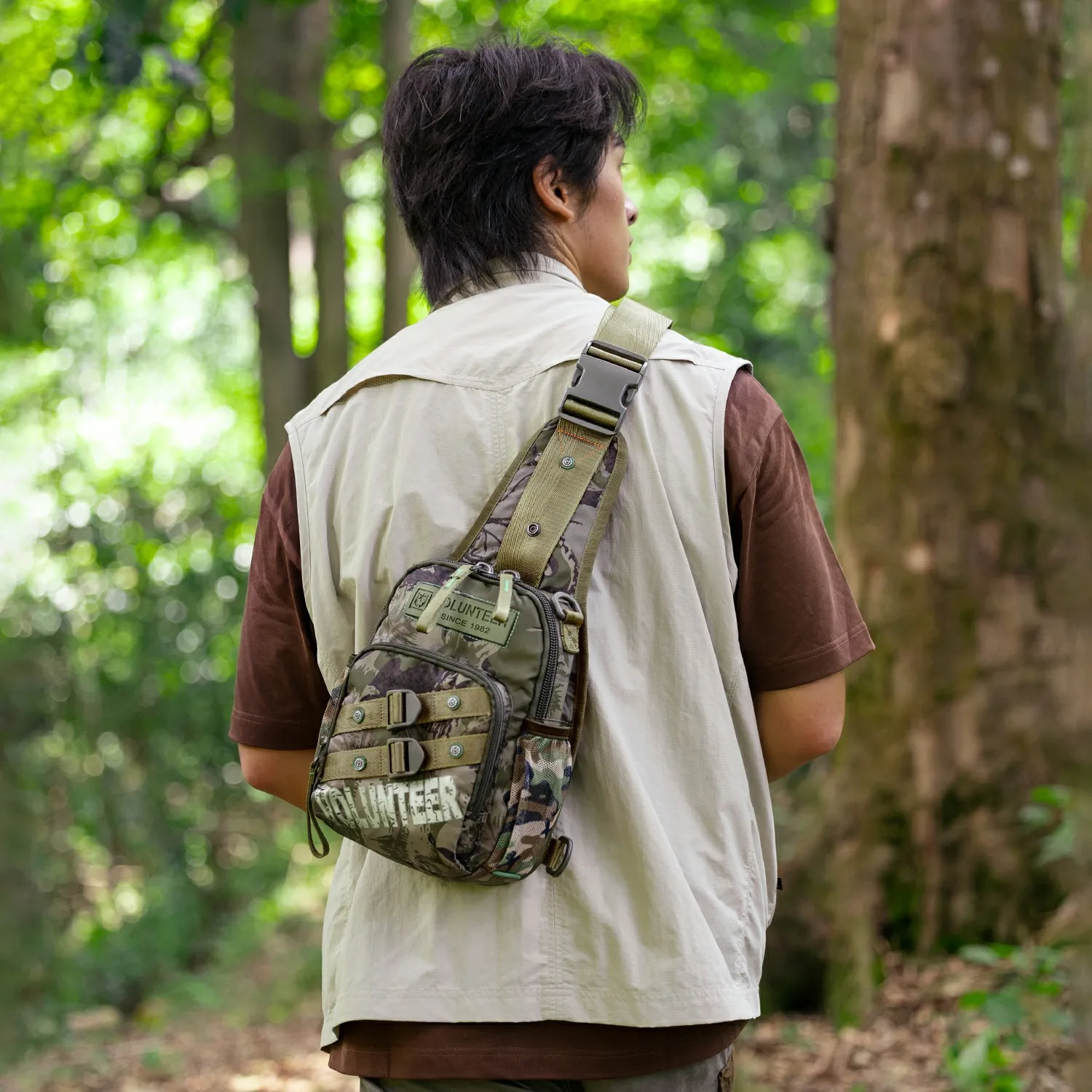 Volunteer Outdoor Tactical Camouflage Chest Bag Men Fashion Hiking Camping Fishing Hunting Shoulder Crossbody Bag Male 1612-05