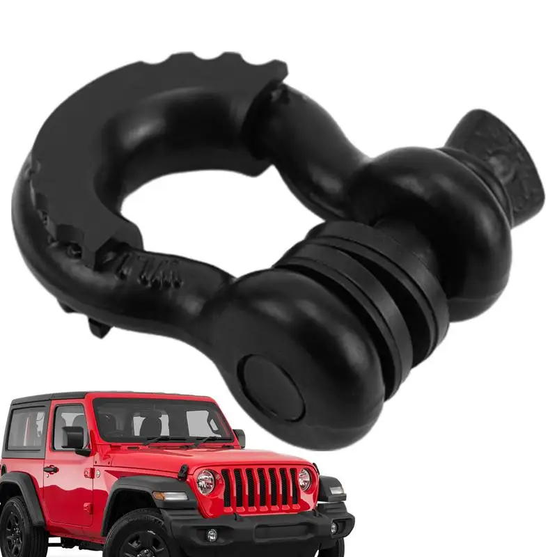 

3/4 D Ring Shackle 41887 Lbs Break Strength Tow Strap Large Bow Shackle With Isolator Washer Tow Shackles For Trucks Road Car