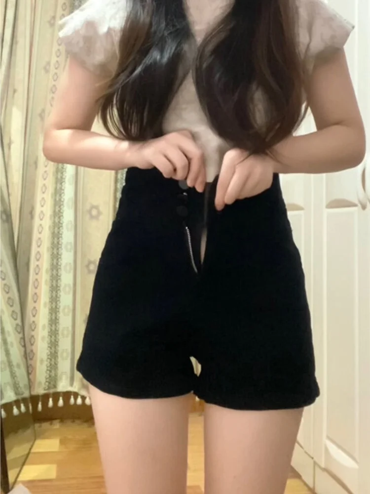 

plus Size Women's High Waist Wide Leg A-Line Shorts Trendy Denim Shorts Spring Autumn plus Size Fashion Casual Straight Leg J...