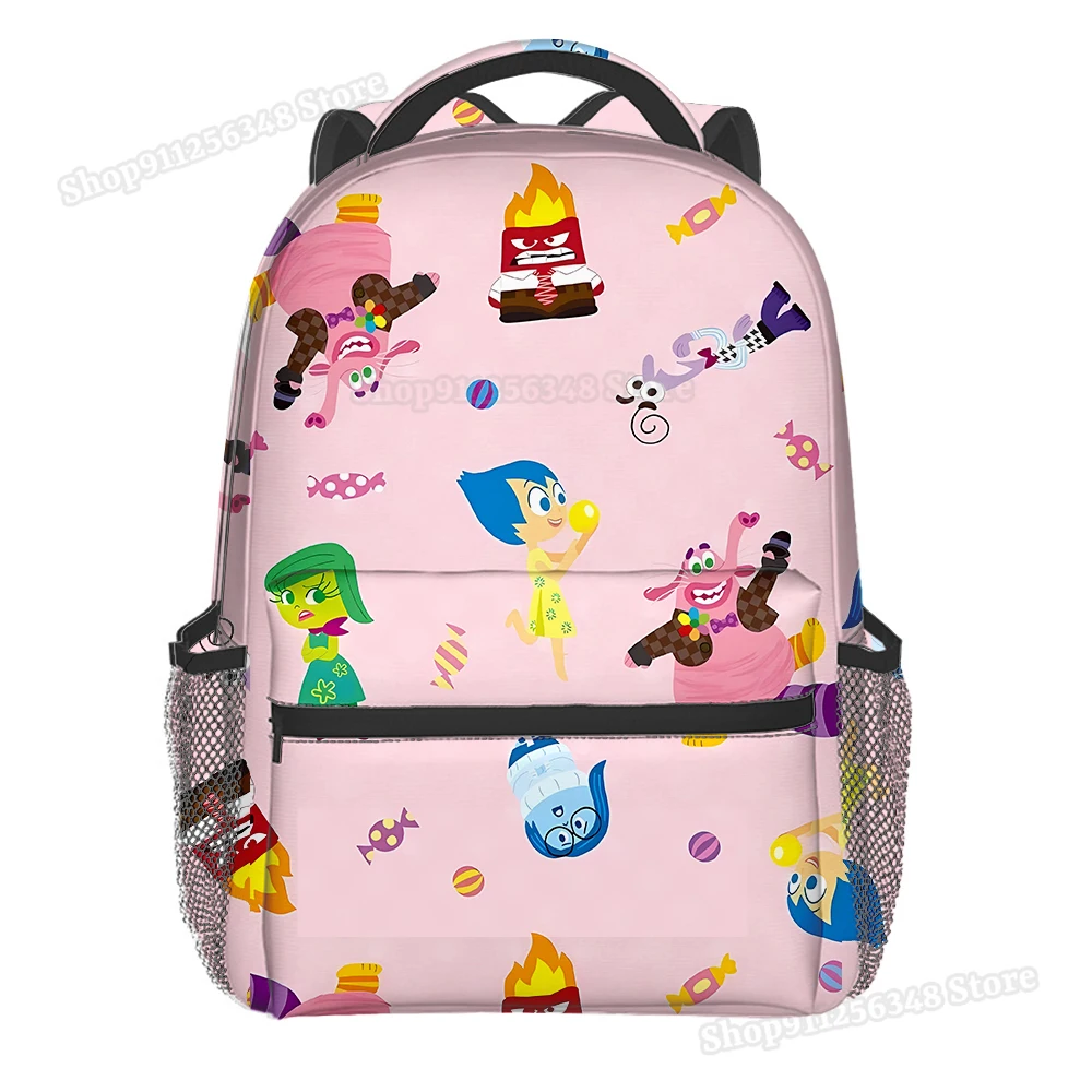 Disney Inside Out 2 Backpack Kids Back To School Bag Student 3D Anime Graphic Print Knapsack Cartoon Rucksack Large Capacity