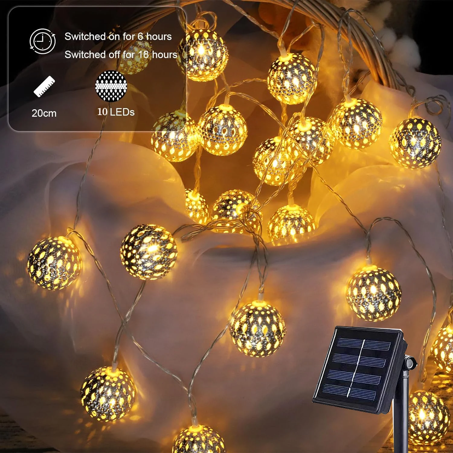 Фонарь с солнечной батареей для украшения сада