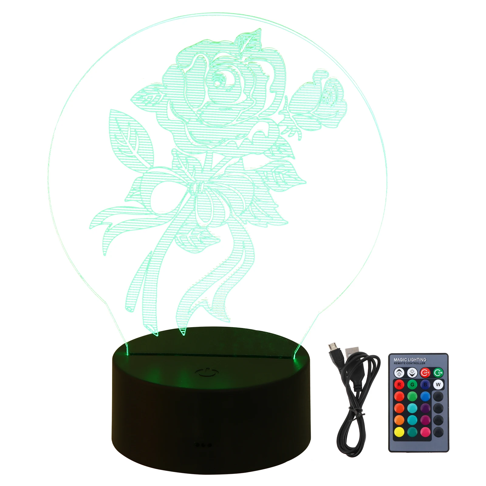 

3d Night Light USB Charging Acrylic Sheet Plastic LED Warm Atmosphere Lightweight Portable Home Bedroom Living Room Decor