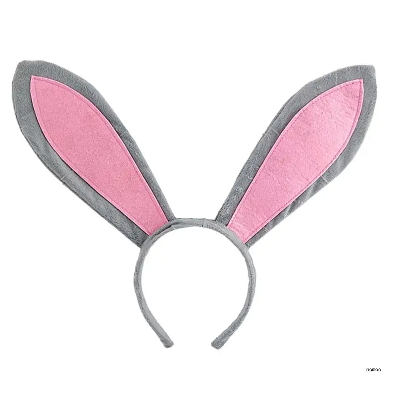 Easter Long Bunny Ears Headband Lovely Rabbit Animal Cosplay Plush Hair Hoop