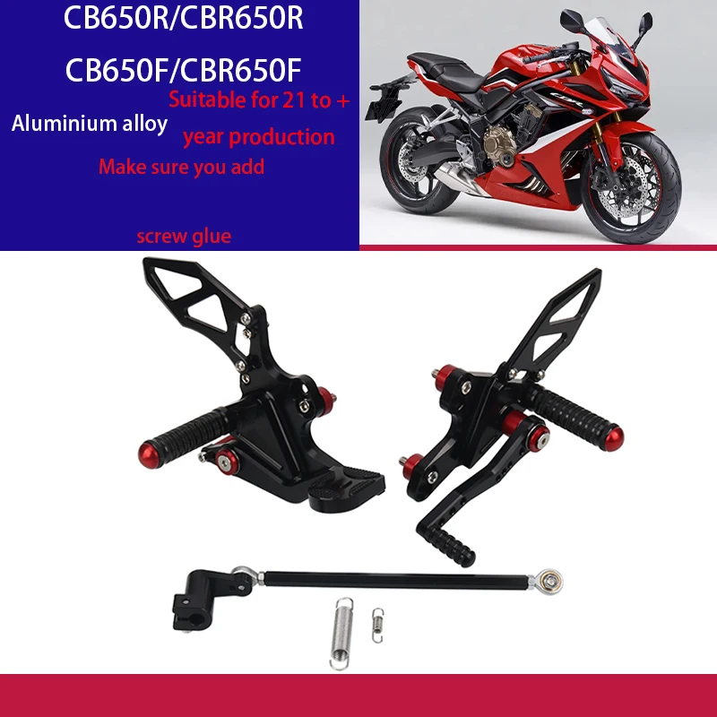 Motorcycle CNC Adjustable Rear Set Rearsets Footrest Foot Rest For CB650F CBR650F CB650R CBR650R