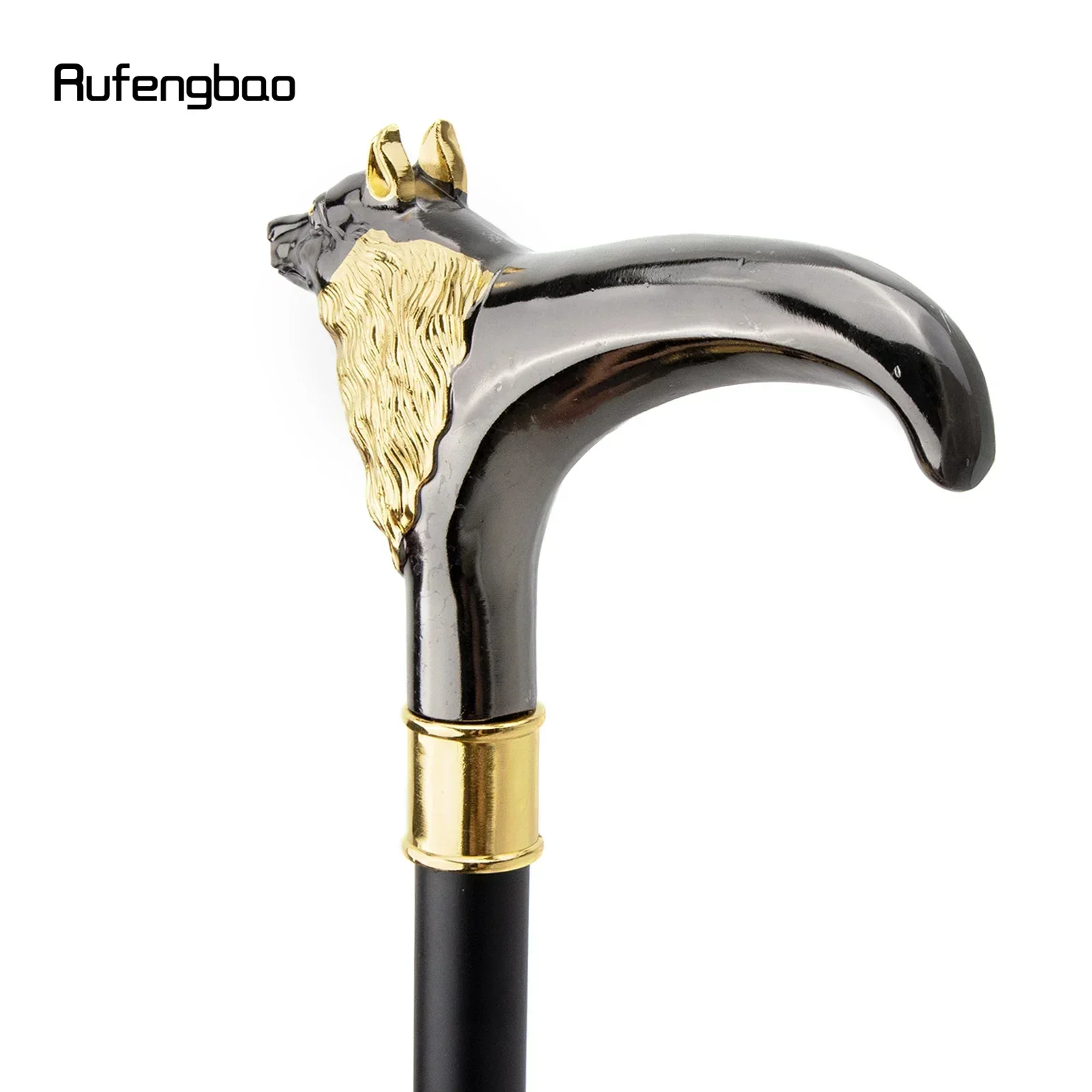 Золотая, черная роскошная модная трость с изображением лисы и животных, декоративная винтажная декоративная палка для косплея, стимпанка и повседневного использования