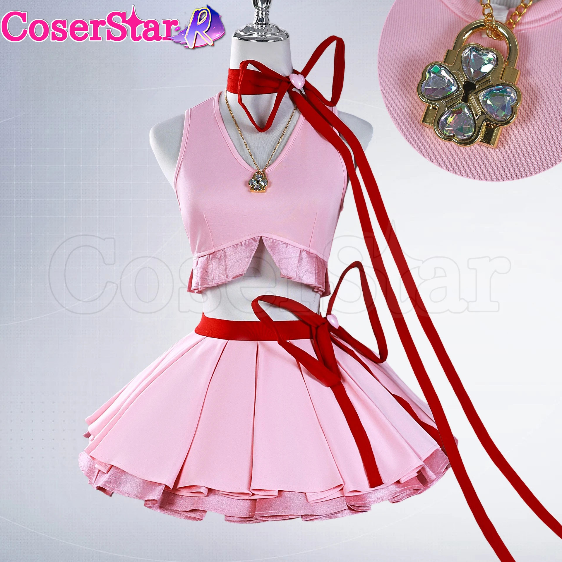 

CoserStar-R Hinamori Amu Cosplay Costume Maid Dress Halloween Party Role Play Outfit for Shugo Chara Comic Con