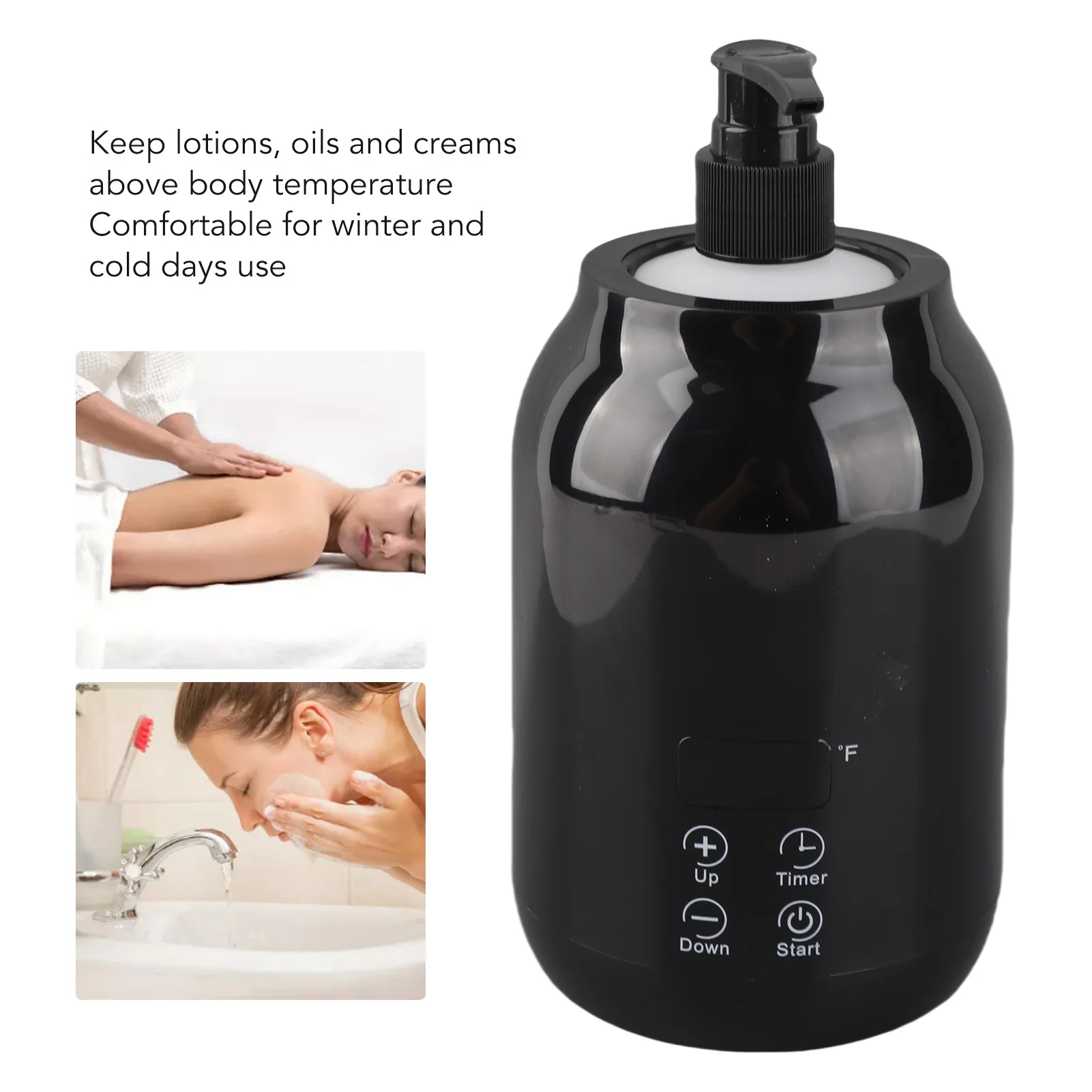 

Essential Oil Heater LED Display Temperature Adjust Single Massage Oil Bottle Warmer Massage Oil Warmer Heater