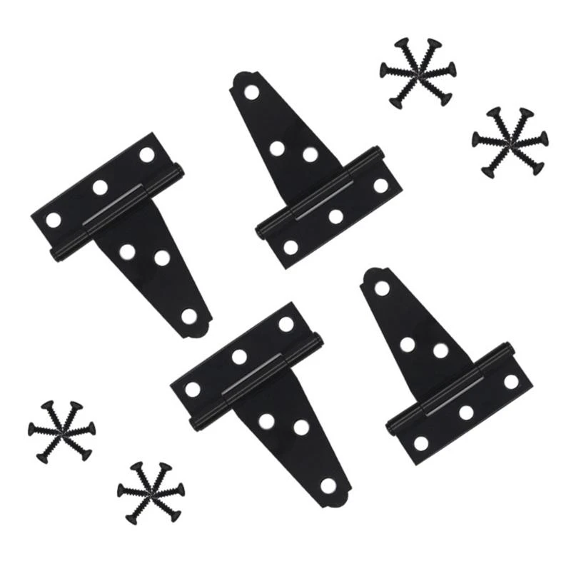

652F Upgrades T Hinges Rusts Resistant Metal Gate Hardware T Straps Shed Door Hinges Suitable for Wood Fence & Barn door