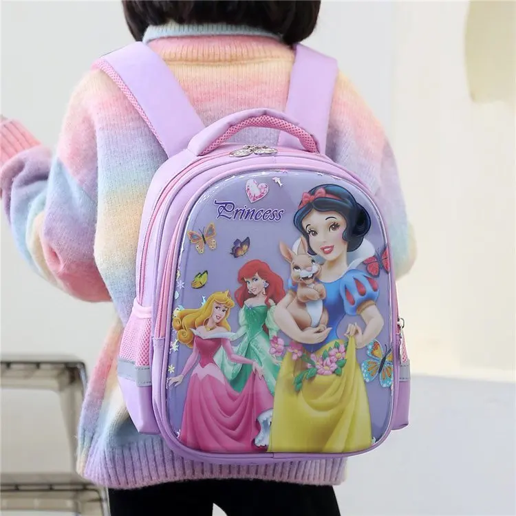 Nueva mochila Disney Blancanieves para niñas, bolso escolar bonito de dibujos animados para niñas, mochila ligera impermeable de gran capacidad para niños