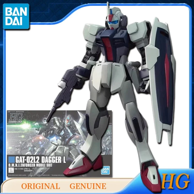 Bandai-figuras de acción de Anime para niños, HG, GUNDAM, GAT-02L2, DAGGER L, juguetes originales, adornos de modelos coleccionables, regalo para niños