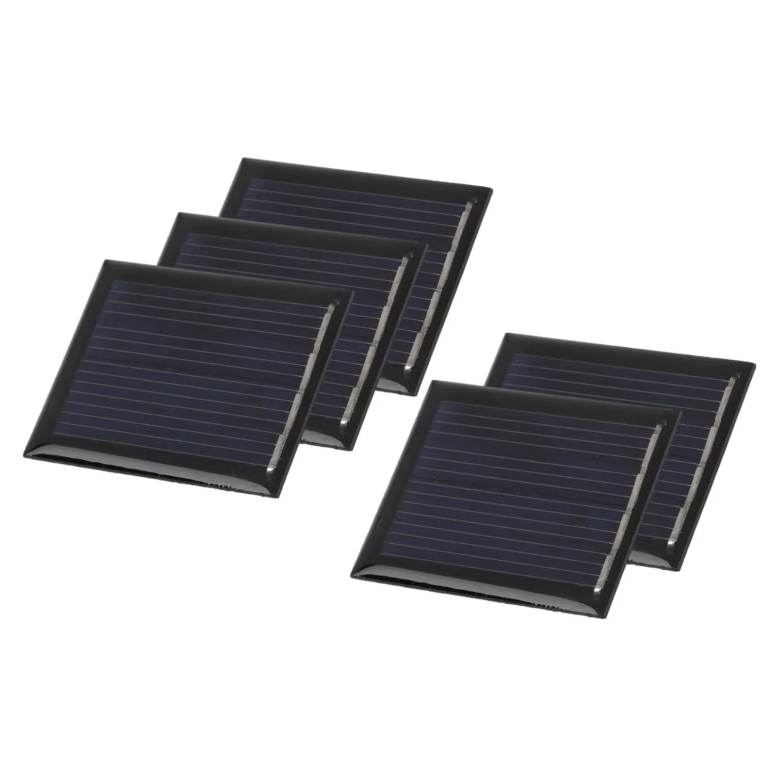 Efficient Mini Solar Cell Panels Set of 5 at 2V and 55mA for Portable Power Solutions in Low Power Applications