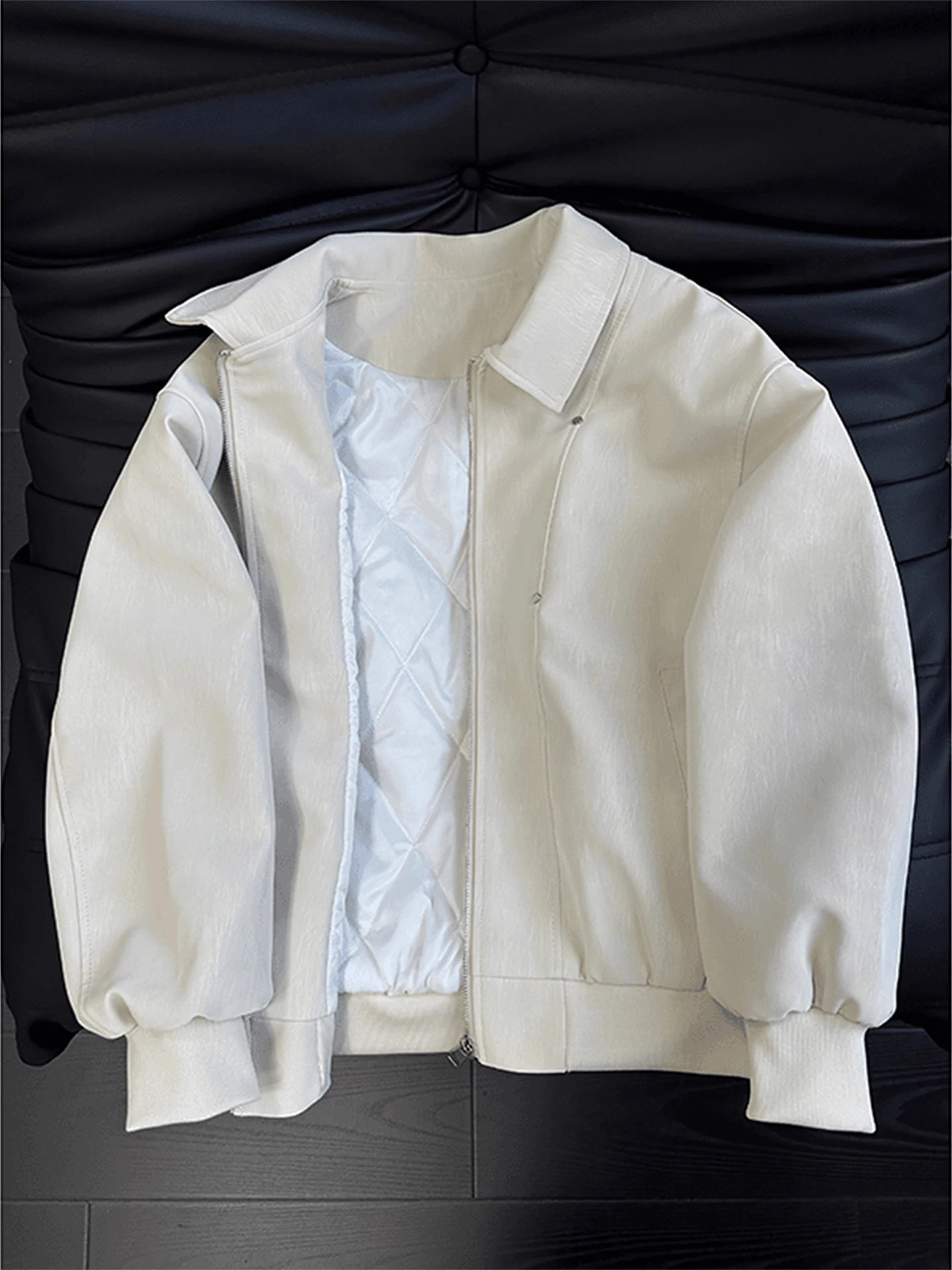 

Мужское зимнее пальто из хлопка American Sle Thiened, крутое пальто с откидным воротником, обычная посадка, теплая молодежная мода, чистый цвет