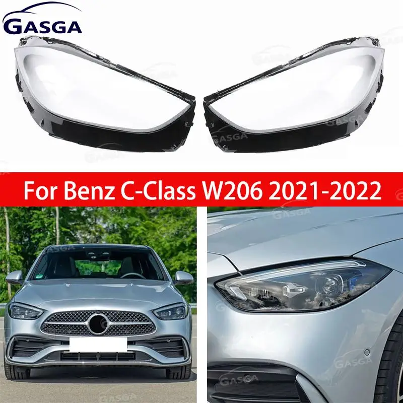

Для Mercedes-Benz C-Class W206 2021-2022 автомобильная фара, крышка объектива, пара, прозрачный материал, фара, лампа, стеклянный корпус