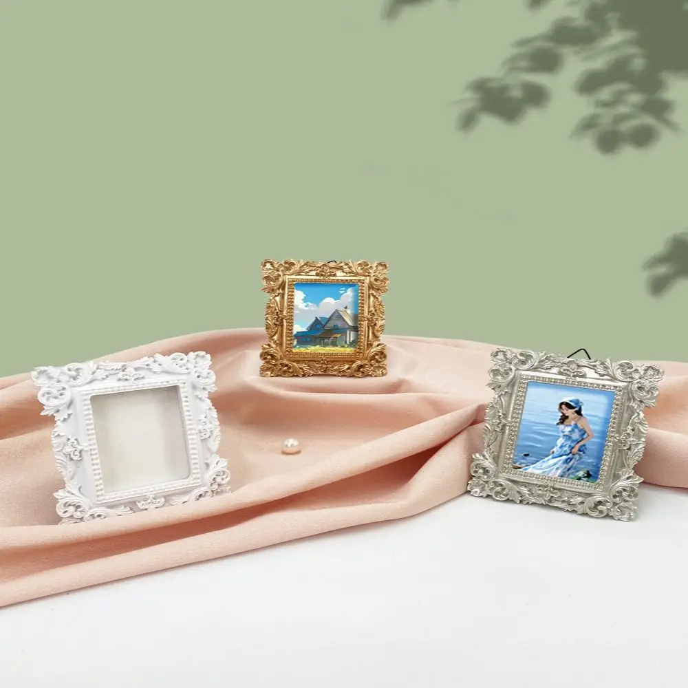 Elegant Vintage Picture Frame Ornate Details Resin Gold Antique Frame Can Be Placed Exquisite Victorian Photo Frame