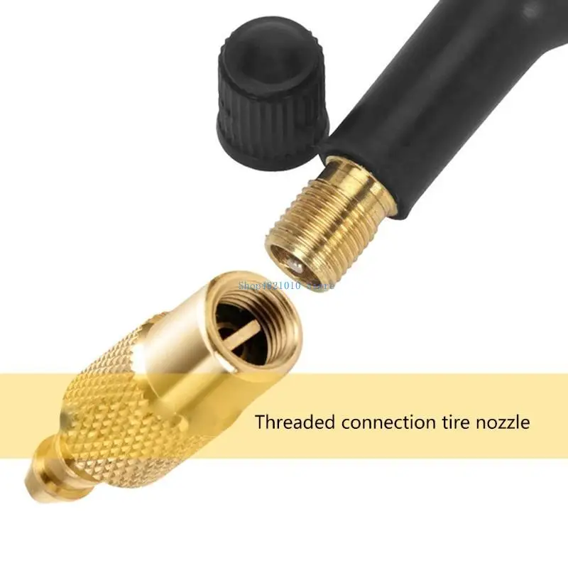 

T3LF Tire Inflator Nozzle Pressure Gauge LED Display Tyre-Vavle Deflator Gage Straight Lock-on Chuck for Air Compressor