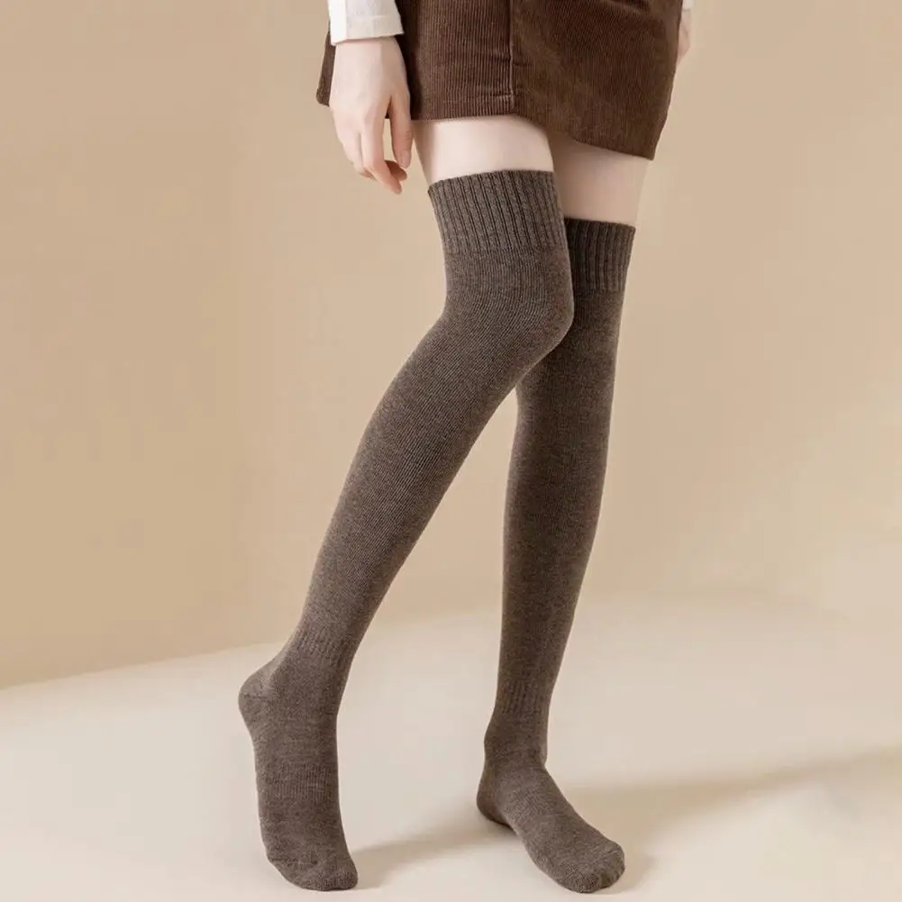 

Women Thigh High Socks Winter Warm Over The Knee Socks Extra Long Knitted Boot Stockings Thick Leg Warmers