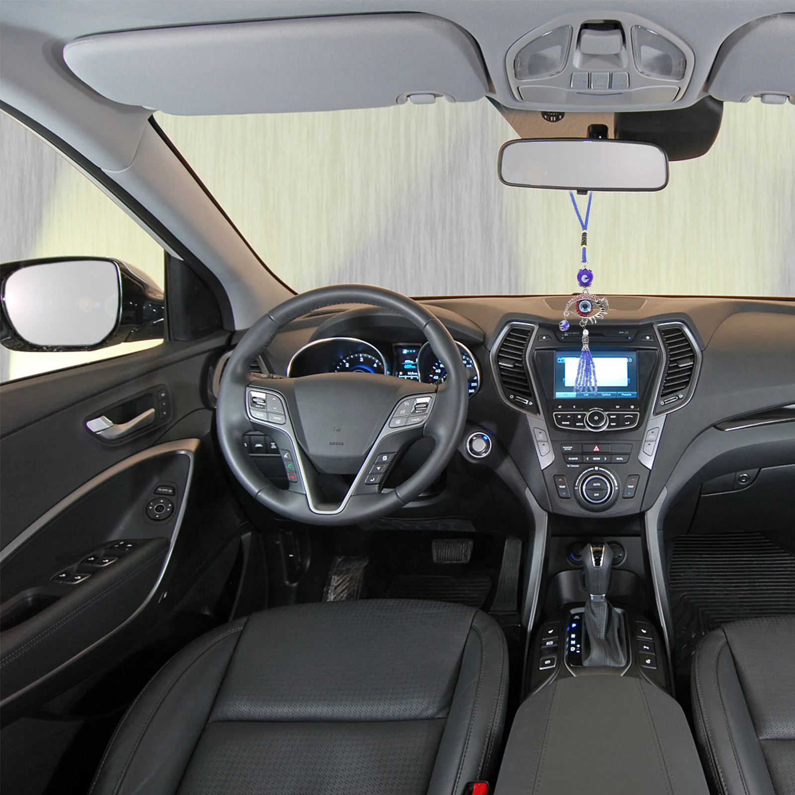 

Evil Eye Pendant High Grade Safe Material Wall Hanging Decor for Indoor Space Living Room Bedroom Car Interior Accessory