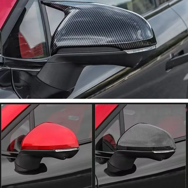 

For Changan UNIT 2020-2022 Carbon Black Red Chrome Car Accessories Side Door Mirror Rear View Mirror Cover Decor Anti Scratch