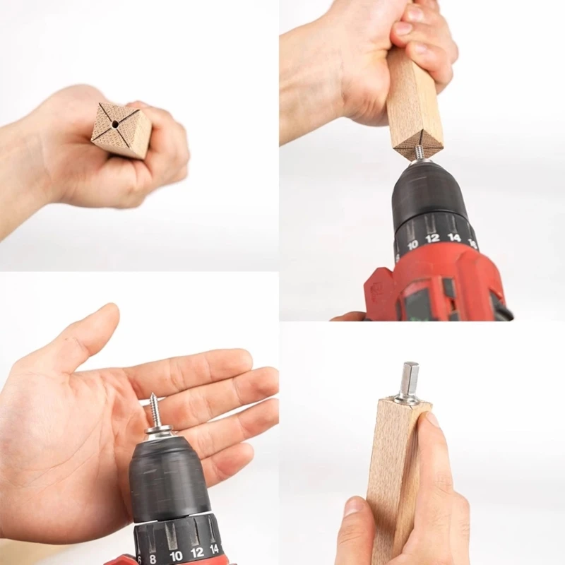 Electric Drill Milling Dowel Round Rod Auxiliary Tool Dowel Maker Jig for Wood