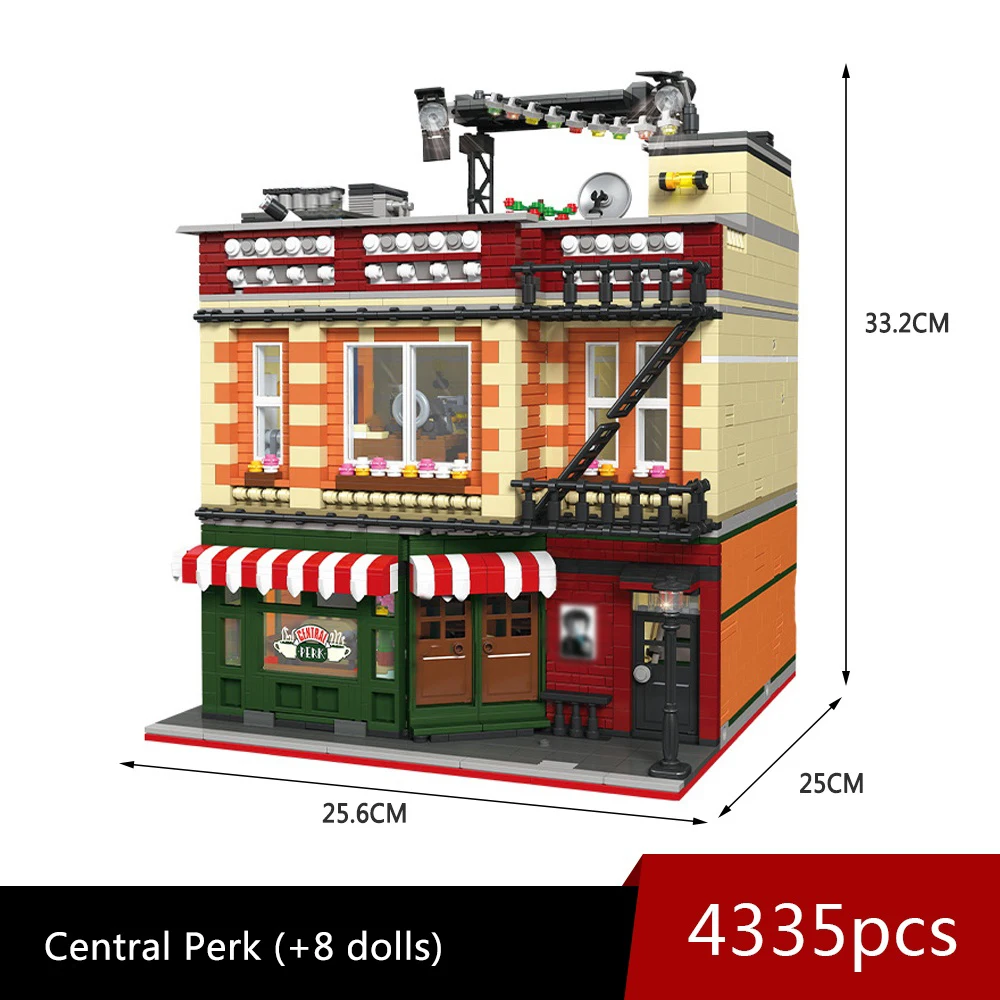 89106 jiestar ผู้เชี่ยวชาญด้านการสร้างถนนดูจากส่วนกลางเพิร์คอิฐบ้านจำลองแบบแยกส่วนบล็อกตัวต่อร้านอาหารในตัวเมือง
