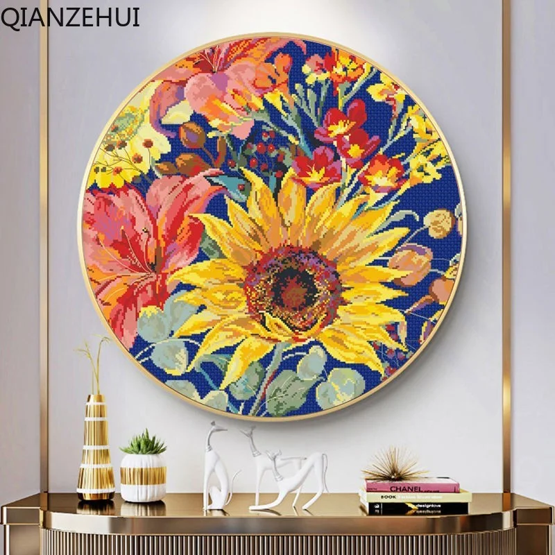 

DIY 5D full Diamond Embroidery,Round Diamond Show Flower bedroom Living room decoration rhinestone beads Diamond painting