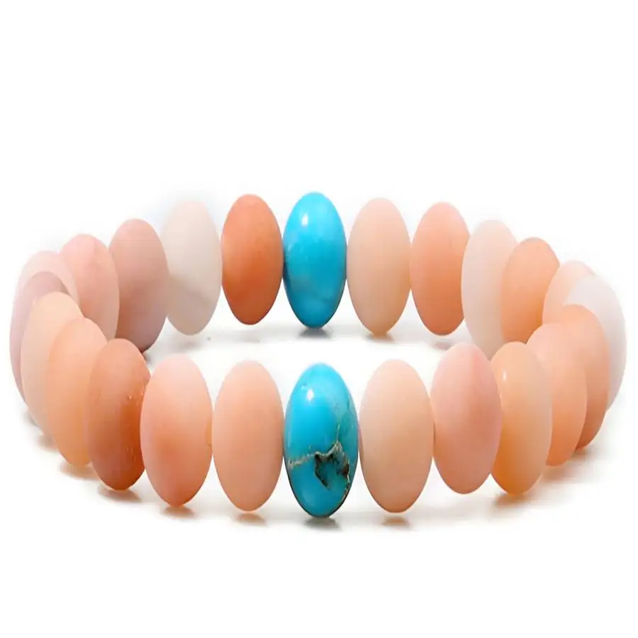 

8mm Man-made Sun Stone Blue Turquoise Bracelet 7.5 inches Bead Yoga Spiritual Natural stone zazen Stone Buddha Gemstone Sacred