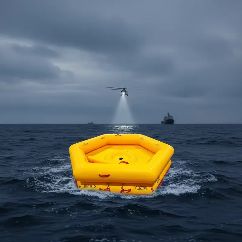 Heavy Durable PVC Inflatable Lifeboat for Sea Rescue Size 15 Persons Capacity Ocean Waters Use