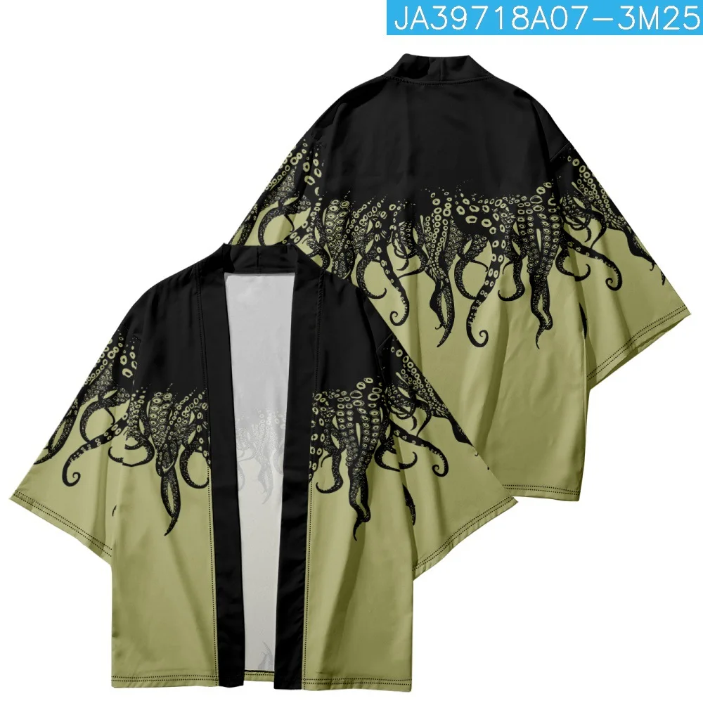 

Summer Beach Cardigan Traditional Print Kimono 2023 Japanese Style Women Men Streetwear Fashion Cosplay Haori Shirts Top