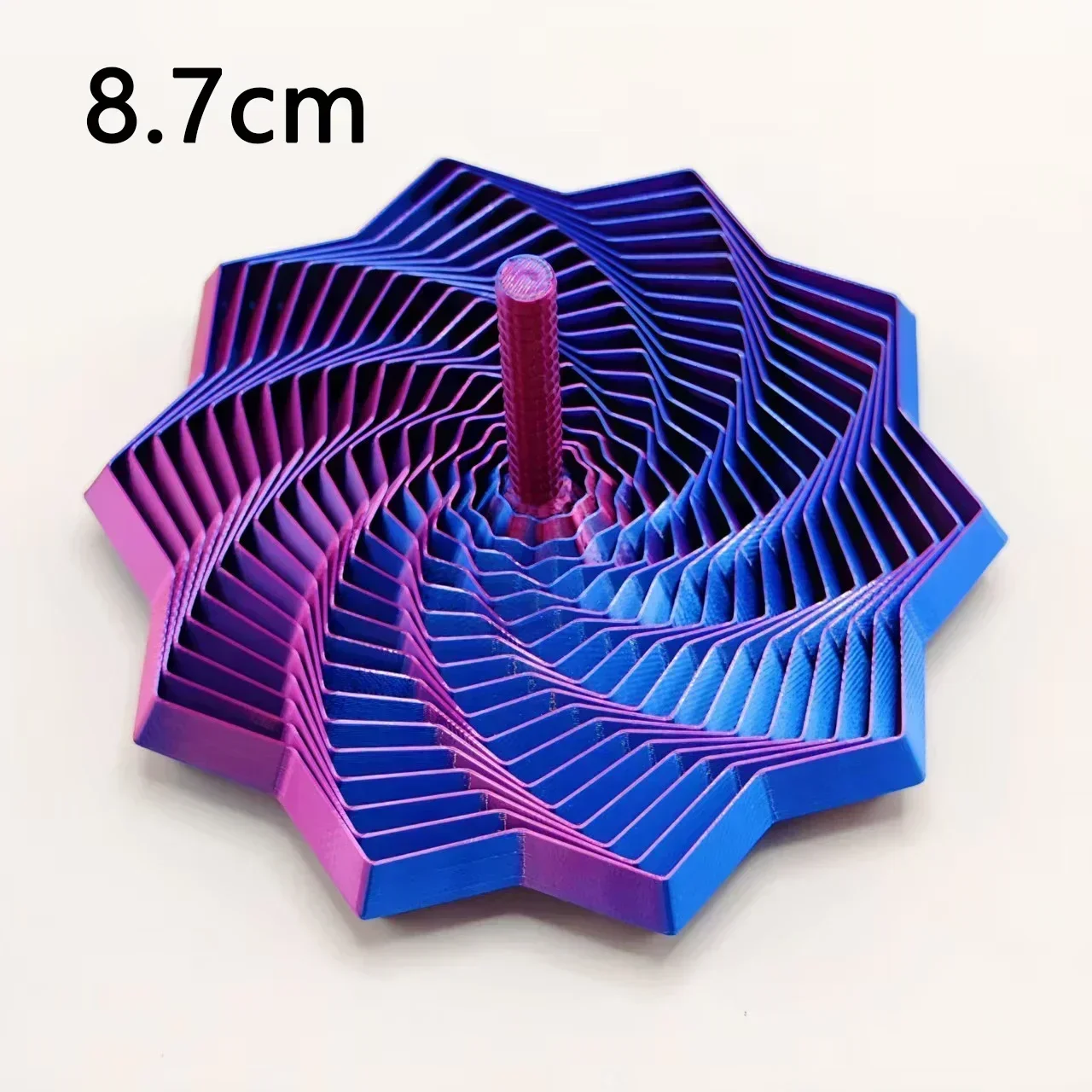 3D-Gedrucktes Erweitertes Sensorisches Fidget-Stern-Modell Visuelle Illusion Sechseckige Wirbelnde Spiral-Ornamente Stressabbau-Brettspiel-Spielzeug – Detail 8