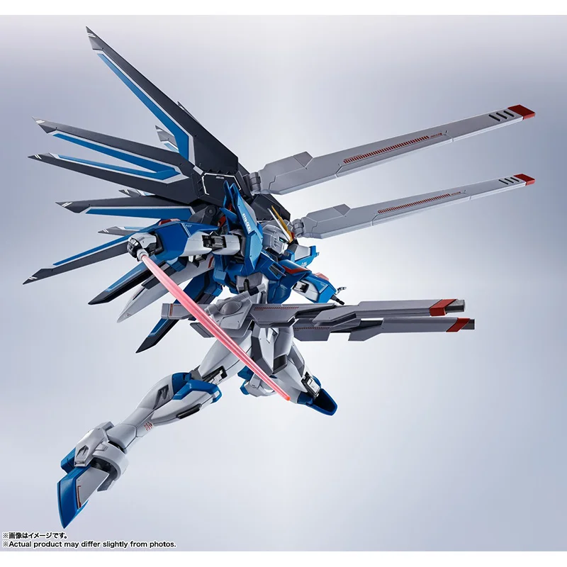 Bandai-Metal Robô Espíritos SIDE MS Rising Freedom Gundam Seed Anime Action Figure, brinquedo modelo original, coleção de presentes, 14cm