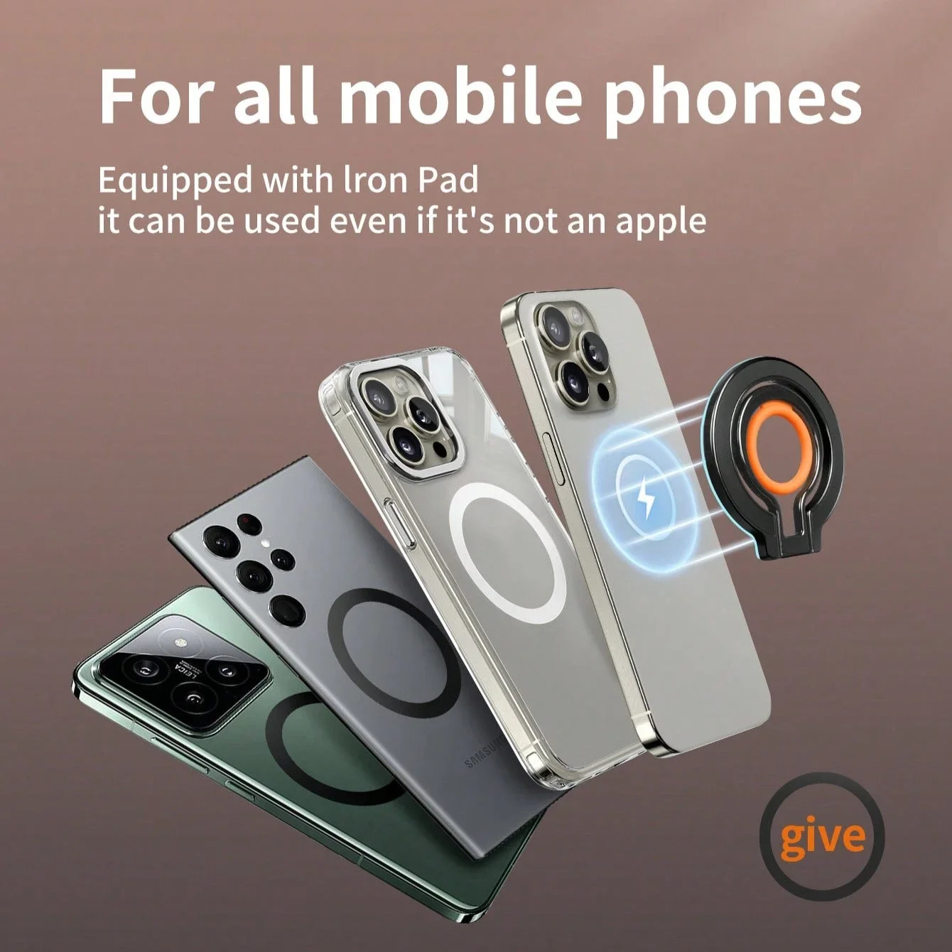 

Магнитный держатель на палец для телефона MagSafe для Iphone 12 13 Pro, мини-магнитная подставка для телефона, ручка, крепление для смартфона, аксессуары X4