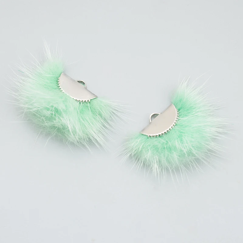 assoonas, 10 Stück/Lot, L199B, Schmuckzubehör, rhodiniert, Kupfer, echtes Nerzfell, Anhänger, handgefertigt, Schmuckherstellung, DIY-Anhänger – Detail 10