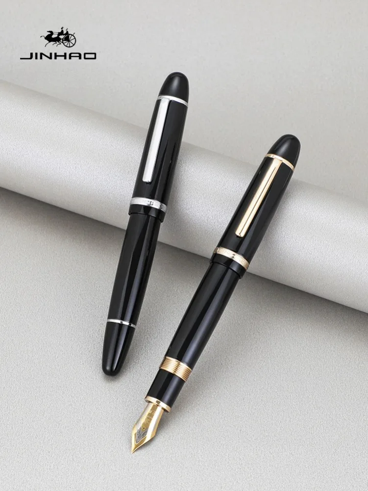 Pióro wieczne JINHAO X169 z złotym klipsem, eleganckie czarne pióro z wkładem EF/F/M, pióro do pisania tuszem, Pk X159 9019, artykuły szkolne, artykuły papiernicze. — zdjęcie produktu 5