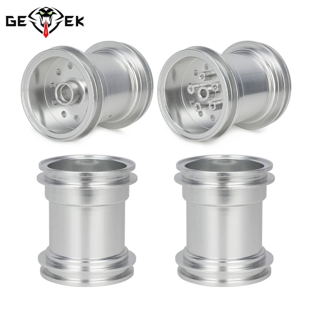 CNC Aluminum Front Rear Wheel Rim Hub for Tamiya CW-01 Chassis Lunch Box Midnight Pumpkin Unimog 406 Upgrade Parts
