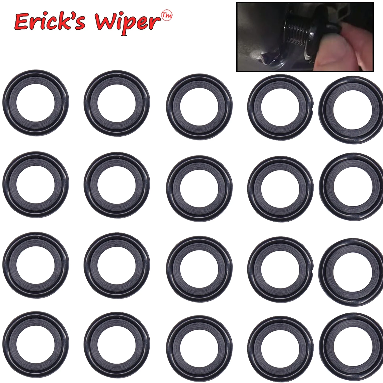 Erick's Wiper 10/20x Car Engine Thread Oil Drain Sump Plug Gaskets Washer Hole Seal Ring For Land Rover Ford Mazda Jaguar Volvo